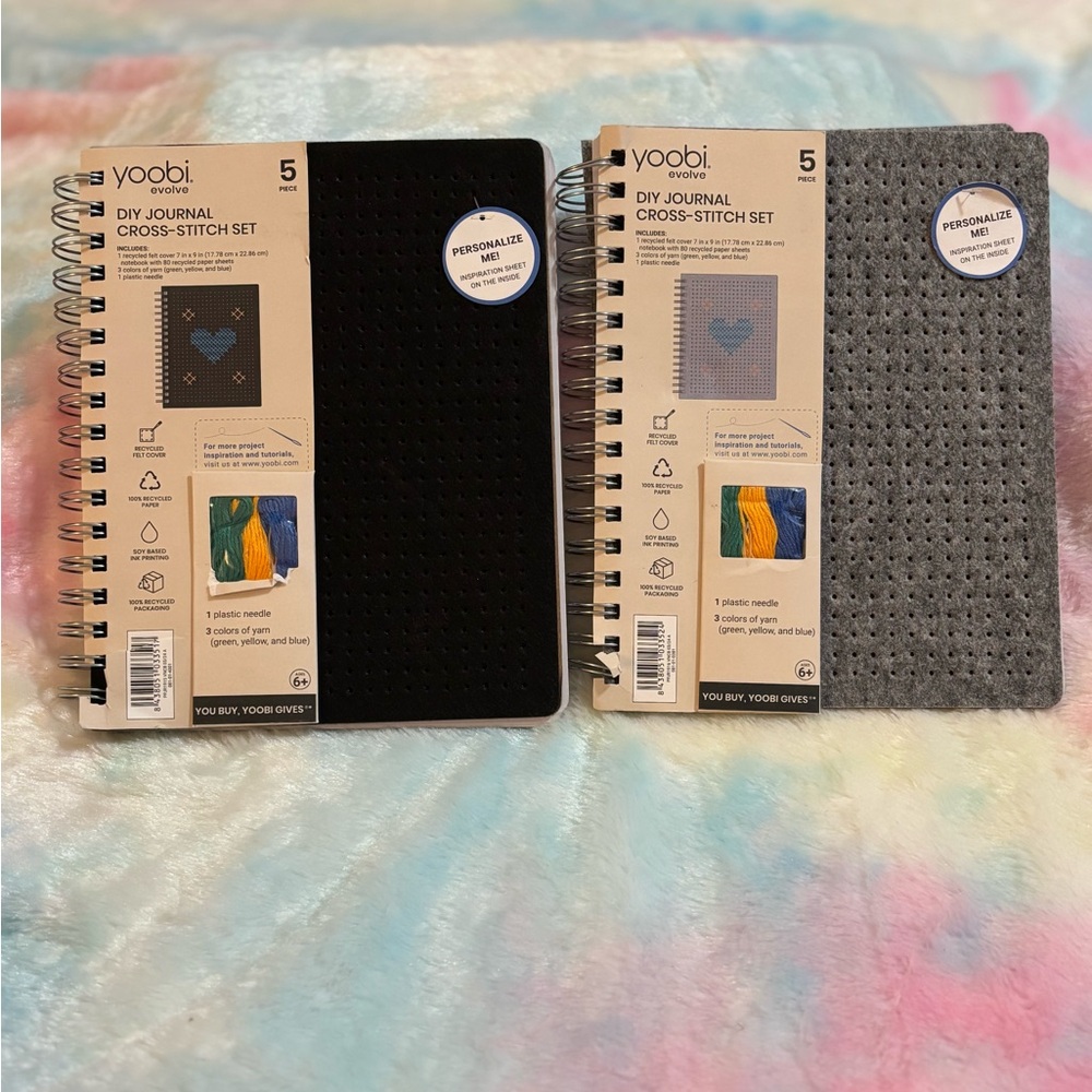 Yoobi DIY Journal Set with Black and Gray Covers
